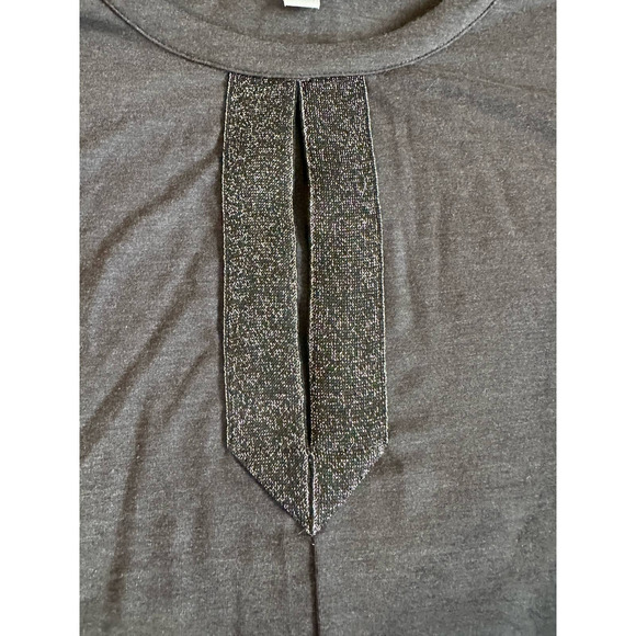 J. Jill Gray Metallic Tunic Top Sz. Small - Picture 6 of 10
